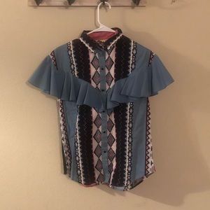 Cute cowgirl shirt can dress it up so many ways!